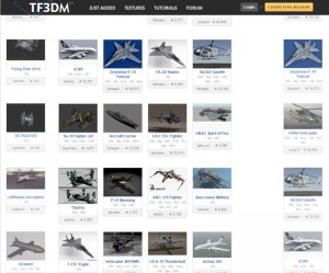 This website offers free downloads of mesh aircraft models. The download disclaimers states that because files are user-uploaded, they're not responsible for copyright violations. Some of these models appear in Second Life.