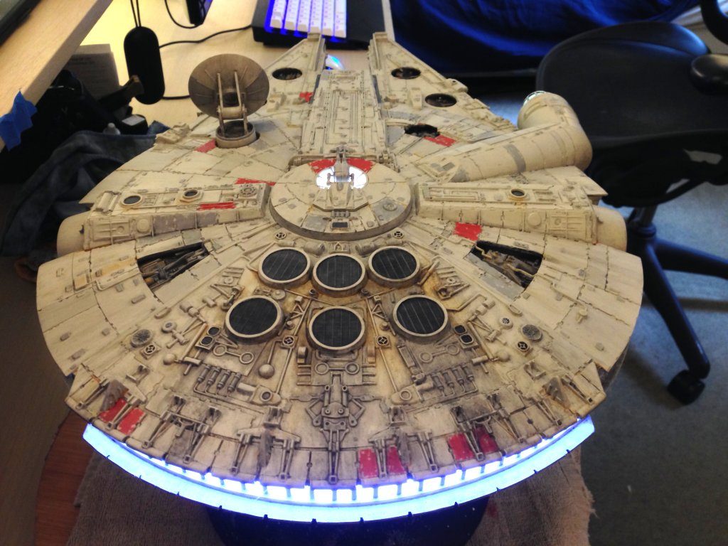 A view of the Millennium Falcon